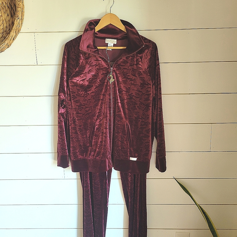 Rare Y2K vintage Baby Phat Velour Track Suit